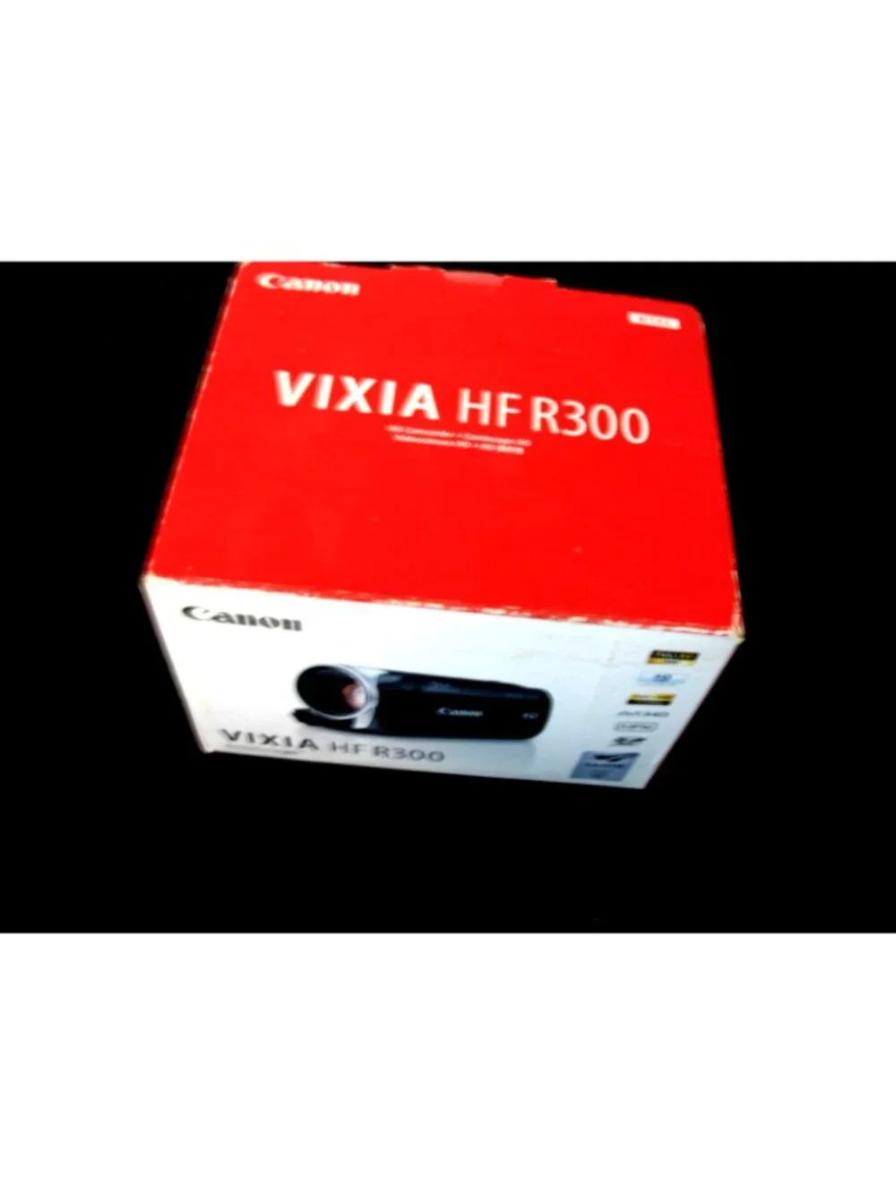 Canon Vixia HF R300 HD SD Card Camcorder with Battery pack, usb cable,  cords